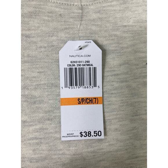 Nautica Girls' Beige Asymmetrical Tiered Dress Long‎ Sleeve Crew Neck Size 7 - Picture 10 of 10